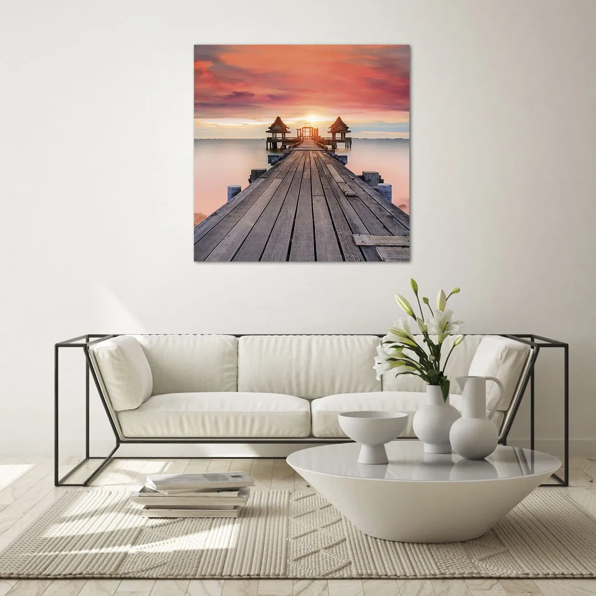 Cuadro sobre vidrio - Impresiones sobre Vidrio - De este a oeste - 70x70 cm