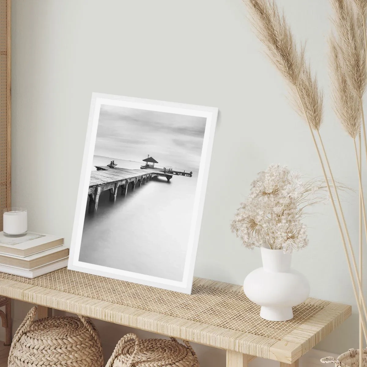 Póster en marco blanco - Lejos - 40x50 cm