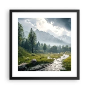 Póster en marco negro - De ida y vuelta - 40x40 cm