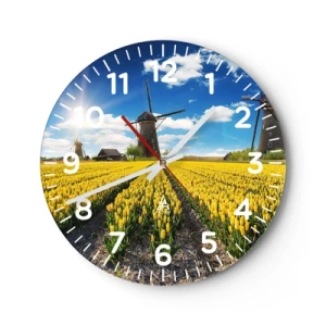 Reloj de pared - Reloj de vidrio - No podría ser más holandés - 30x30 cm