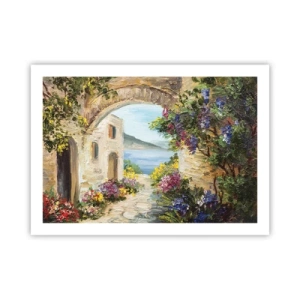 Póster - El encanto del paisaje costero - 70x50 cm