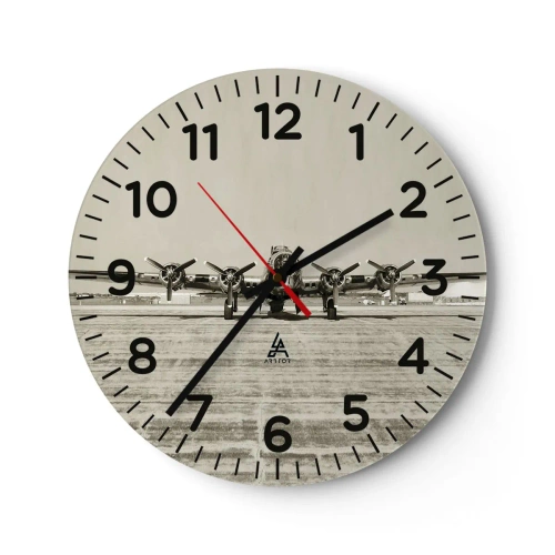 Reloj de pared - Reloj de vidrio - Como siempre, preparado - 30x30 cm