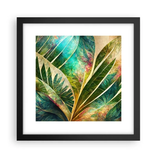 Póster en marco negro - Los colores del trópico - 30x30 cm
