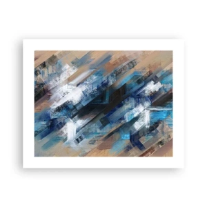 Póster - En una inclinación azul - 50x40 cm