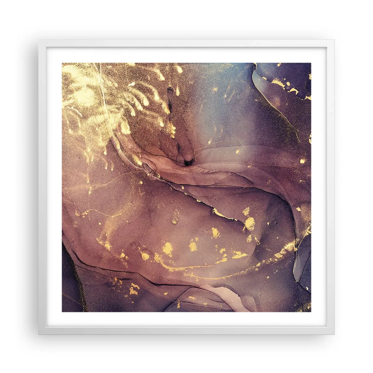 Póster en marco blanco - Materia y espíritu - 60x60 cm