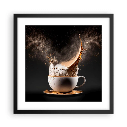 Póster en marco negro - Una explosión de sabor - 40x40 cm