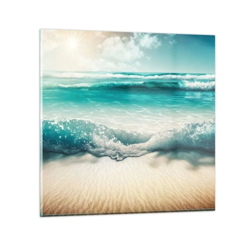 Cuadro sobre vidrio - Impresiones sobre Vidrio - Calma oceánica - 30x30 cm
