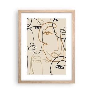 Póster en marco roble claro - Retrato multiplicado - 30x40 cm