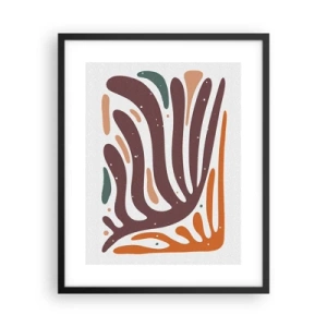 Póster en marco negro - Composición orgánica - 40x50 cm