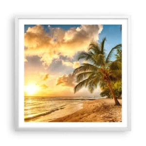 Póster en marco blanco - El eterno verano, siempre de vacaciones - 60x60 cm