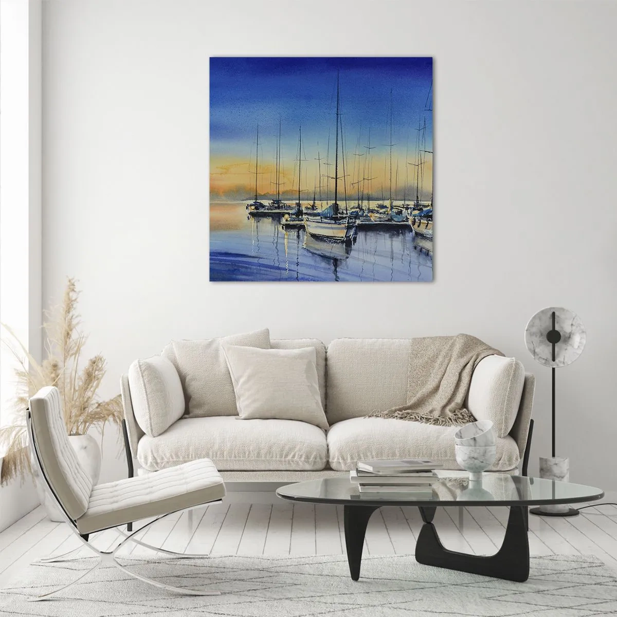 Cuadro sobre vidrio - Impresiones sobre Vidrio - El final de un buen día - 60x60 cm