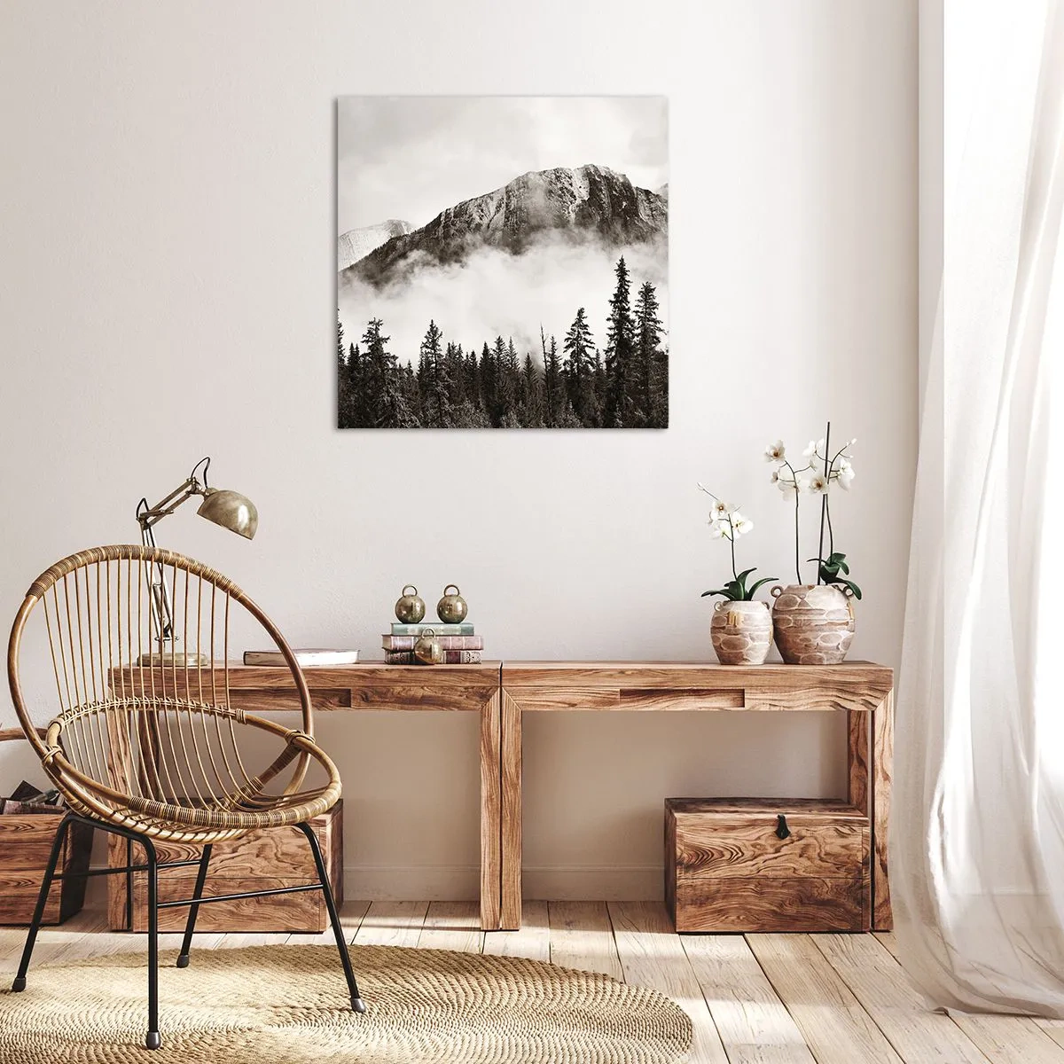 Cuadro sobre lienzo - Impresión de Imagen - Gobernante de granito - 40x40 cm