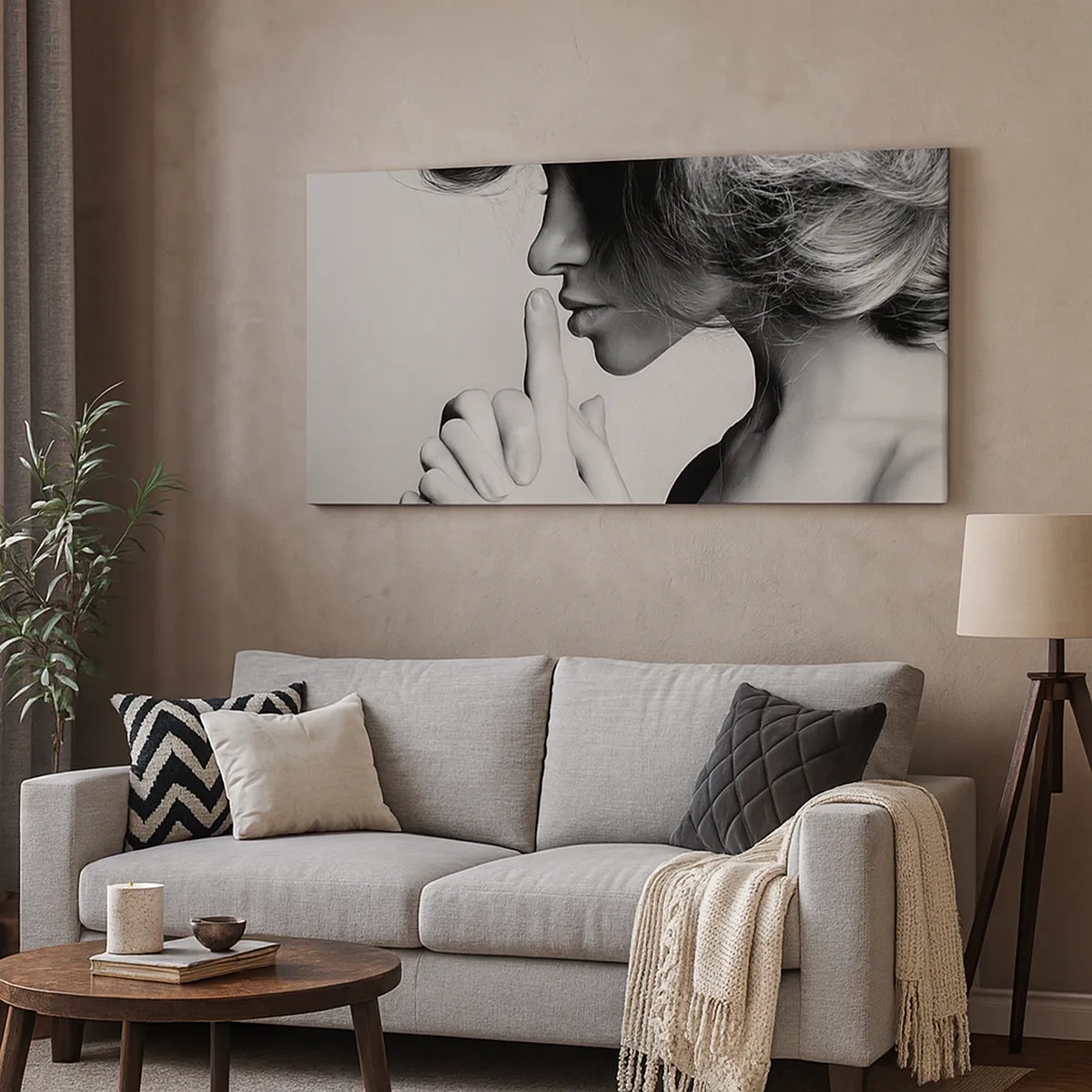 Cuadro sobre lienzo - Impresión de Imagen - Escucharme a mí misma - 30x30 cm