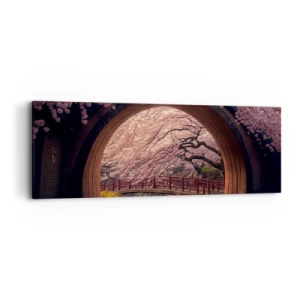 Cuadro sobre lienzo - Impresión de Imagen - Primavera japonesa - 90x30 cm