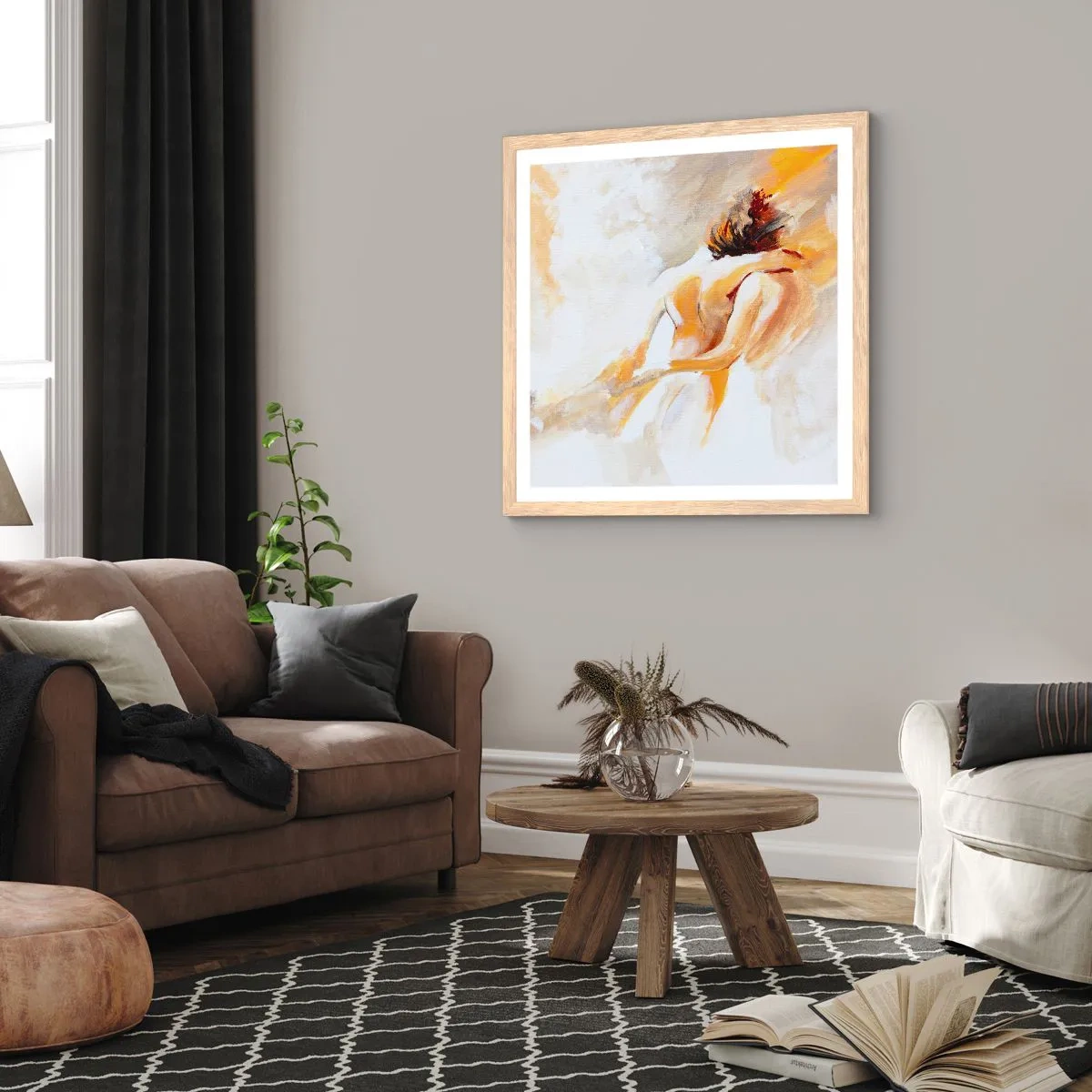 Póster en marco roble claro - En un cielo de cercanía - 30x30 cm