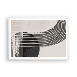 Póster en marco blanco - Ida y vuelta - 100x70 cm