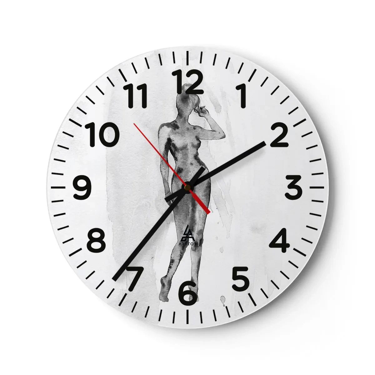 Reloj de pared - Reloj de vidrio - Un estudio sobre el ideal de feminidad - 30x30 cm