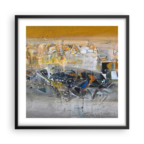 Póster en marco negro - Todo se pondrá en su sitio - 50x50 cm