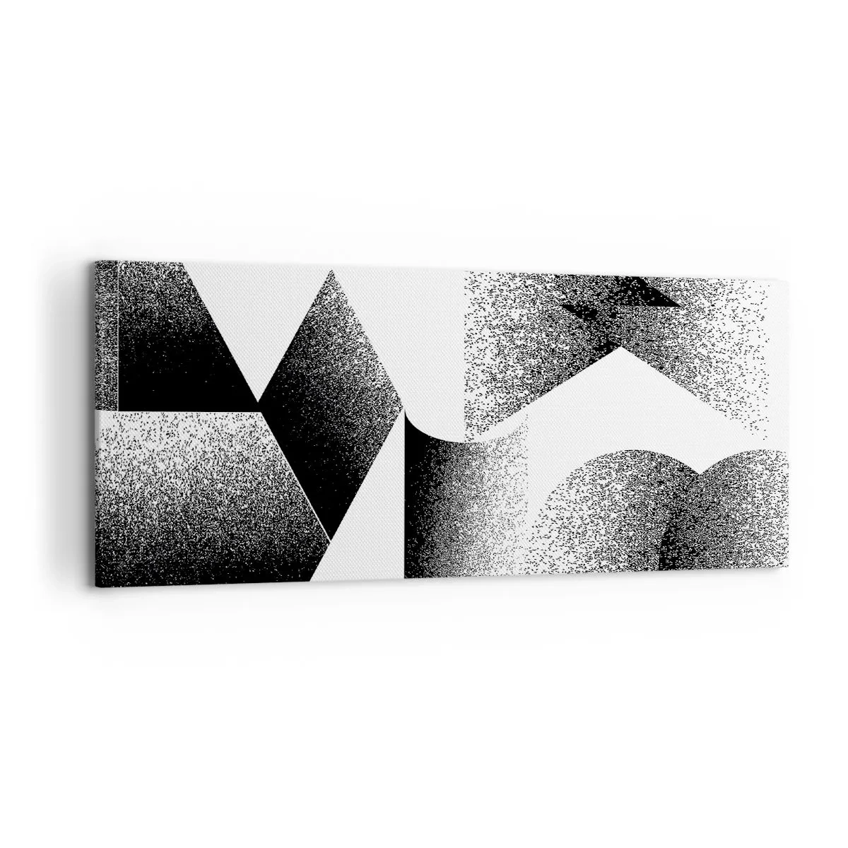 Cuadro sobre lienzo - Impresión de Imagen - Geometría compuesta por ángulos y formas ovaladas. - 120x50cm - Ángulos y óvalos - Decoración de pared moderna para salón y dormitorio ARTTOR