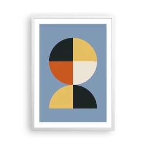 Póster en marco blanco - Mira y cuenta - 50x70 cm