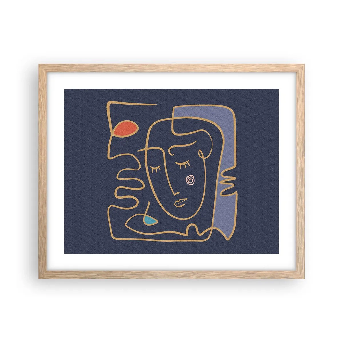 Póster en marco roble claro - En un maravilloso sueño - 50x40 cm