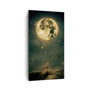 Cuadro sobre lienzo - Impresión de Imagen - El que robó la luna - 45x80 cm