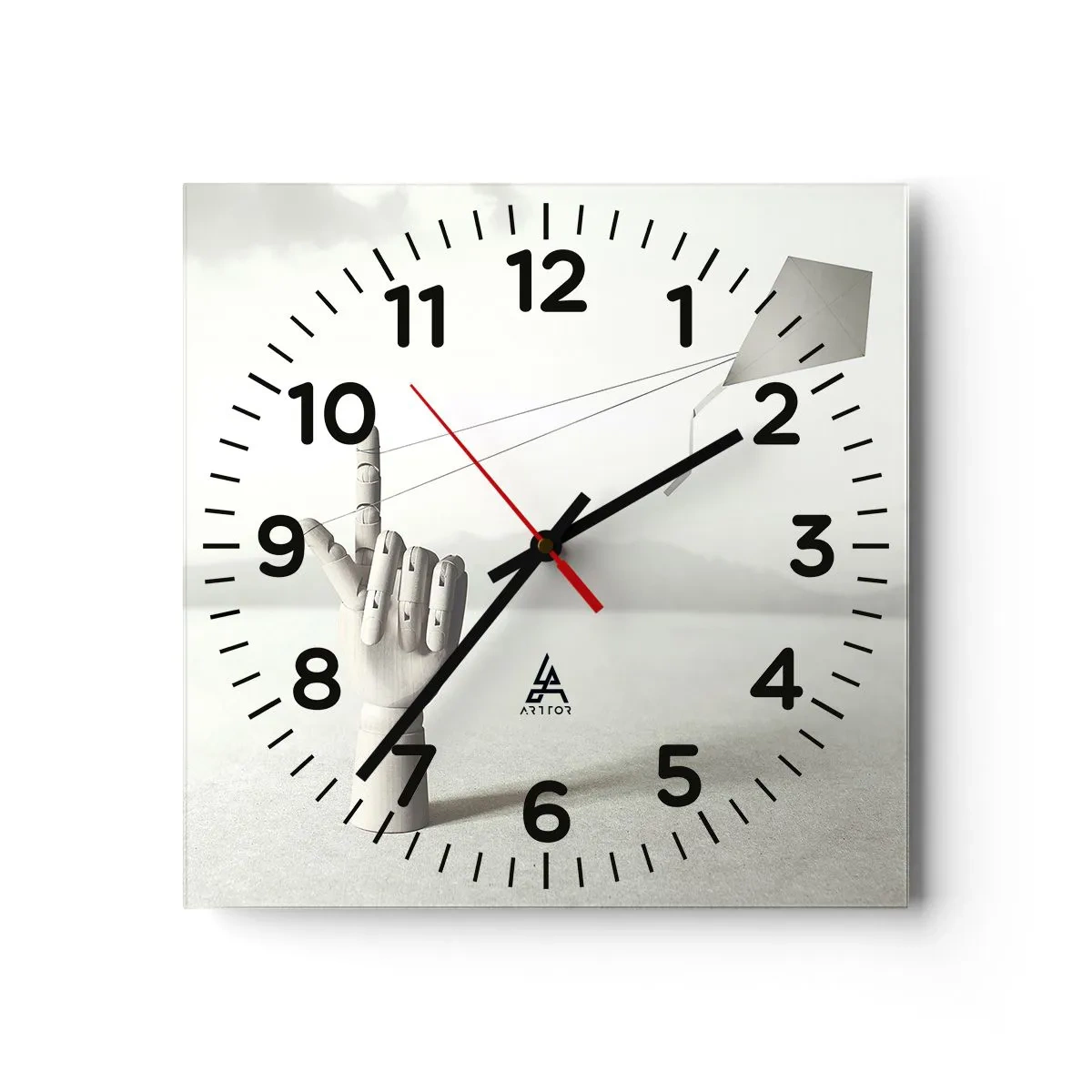 Reloj de pared - Reloj de vidrio - Una prueba de fuerza - 30x30 cm