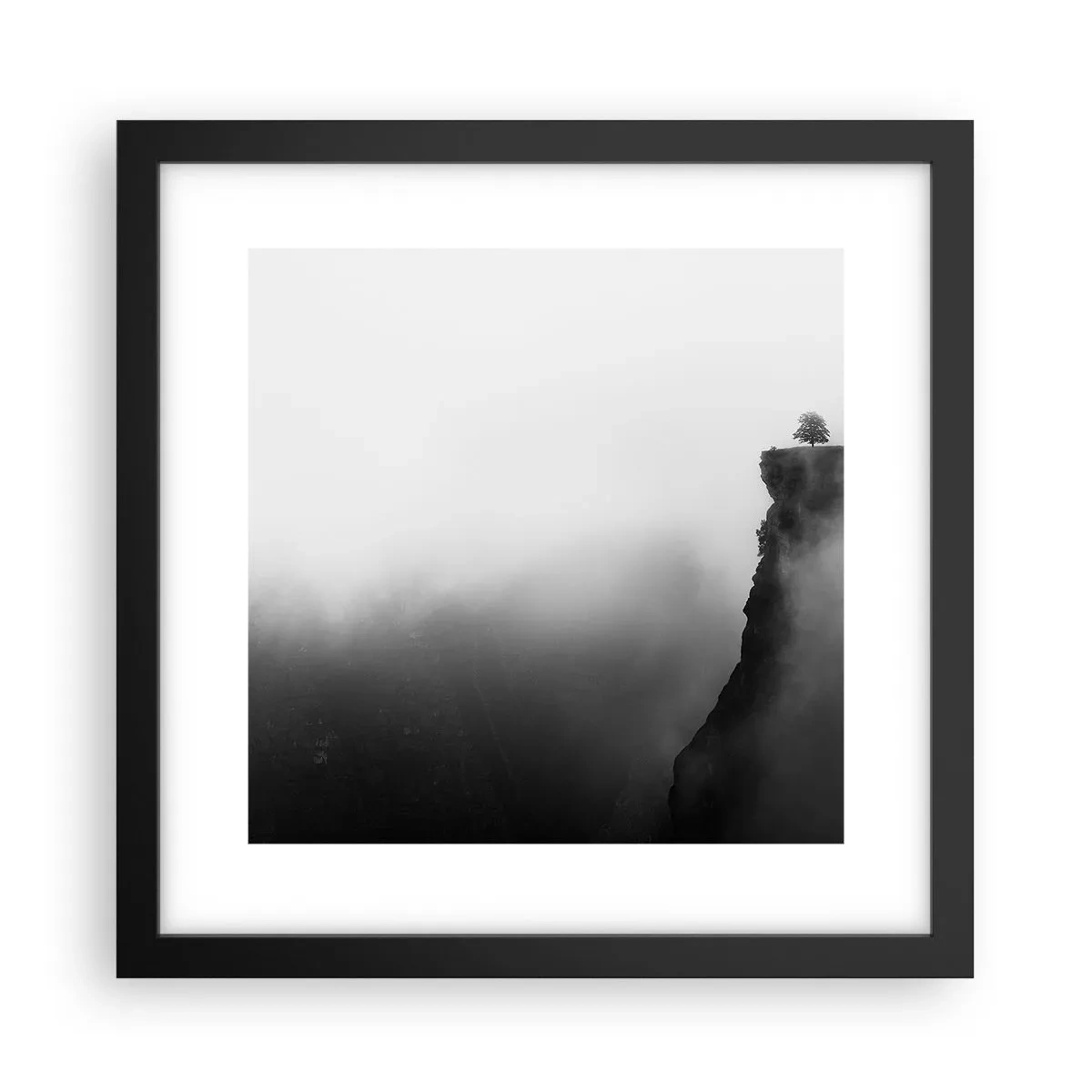 Póster en marco negro - En el límite del mundo - 30x30 cm