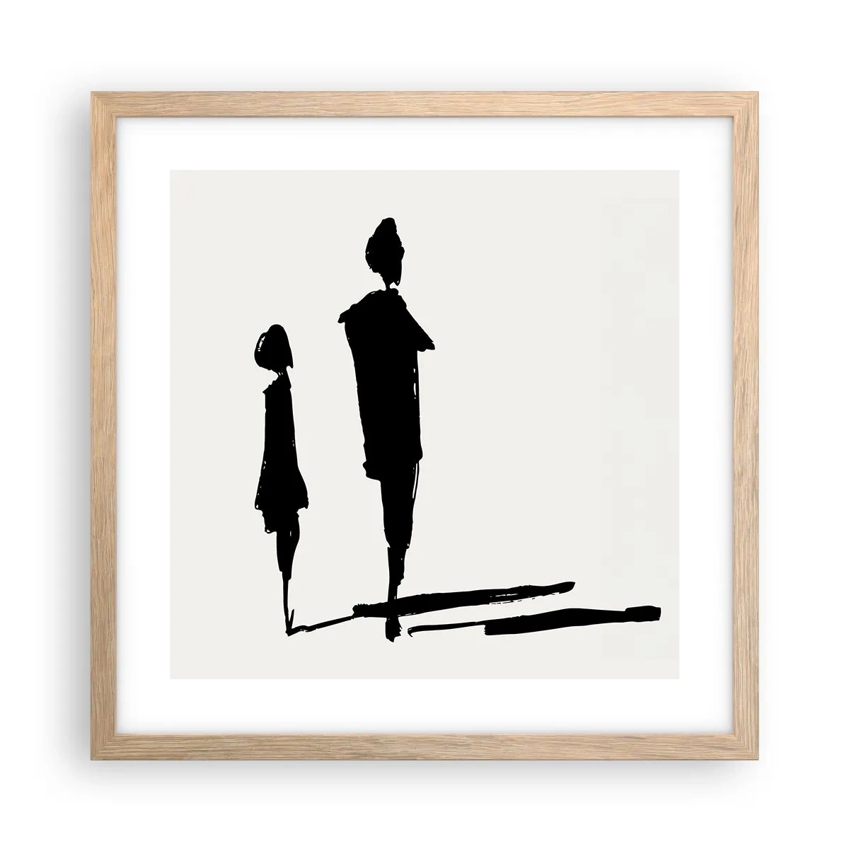 Póster en marco roble claro - ¿Seguro que juntos? - 40x40 cm