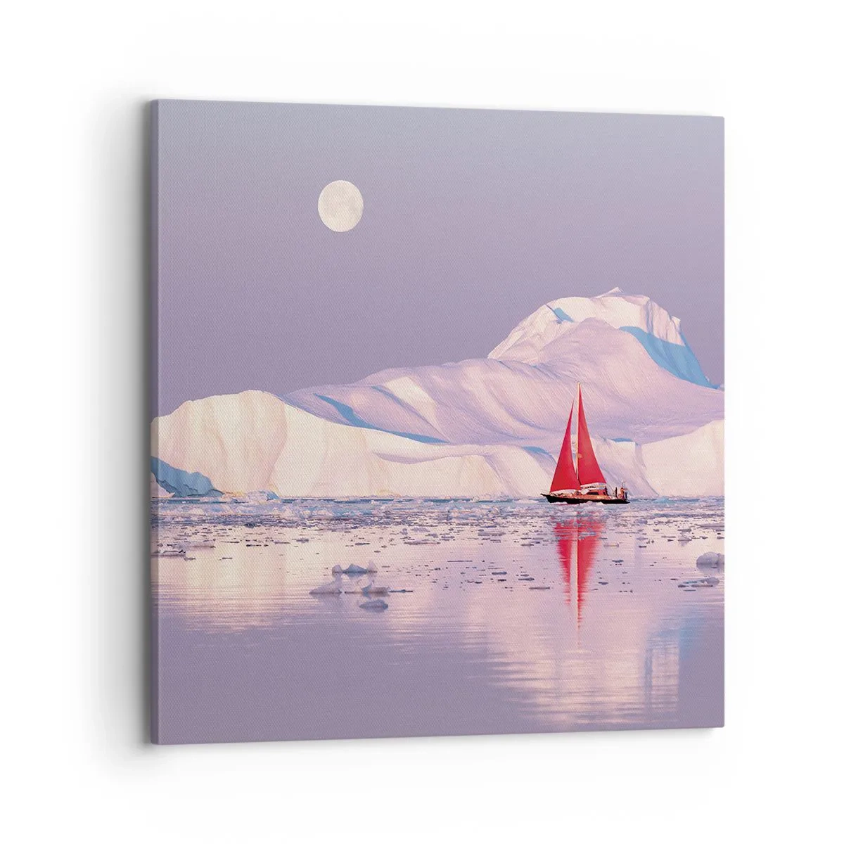 Cuadro sobre lienzo - Impresión de Imagen - El calor de la vela, el frío del hielo - 70x70 cm
