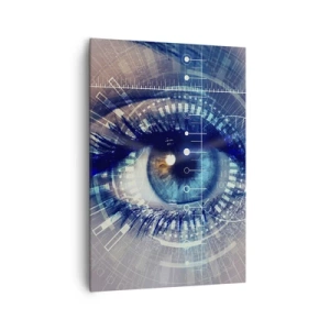 Cuadro sobre lienzo - Impresión de Imagen - Un ojo tecnológico con una interfaz futurista - 70x100cm - Crees que me conoces - Decoración de pared moderna para salón y dormitorio ARTTOR