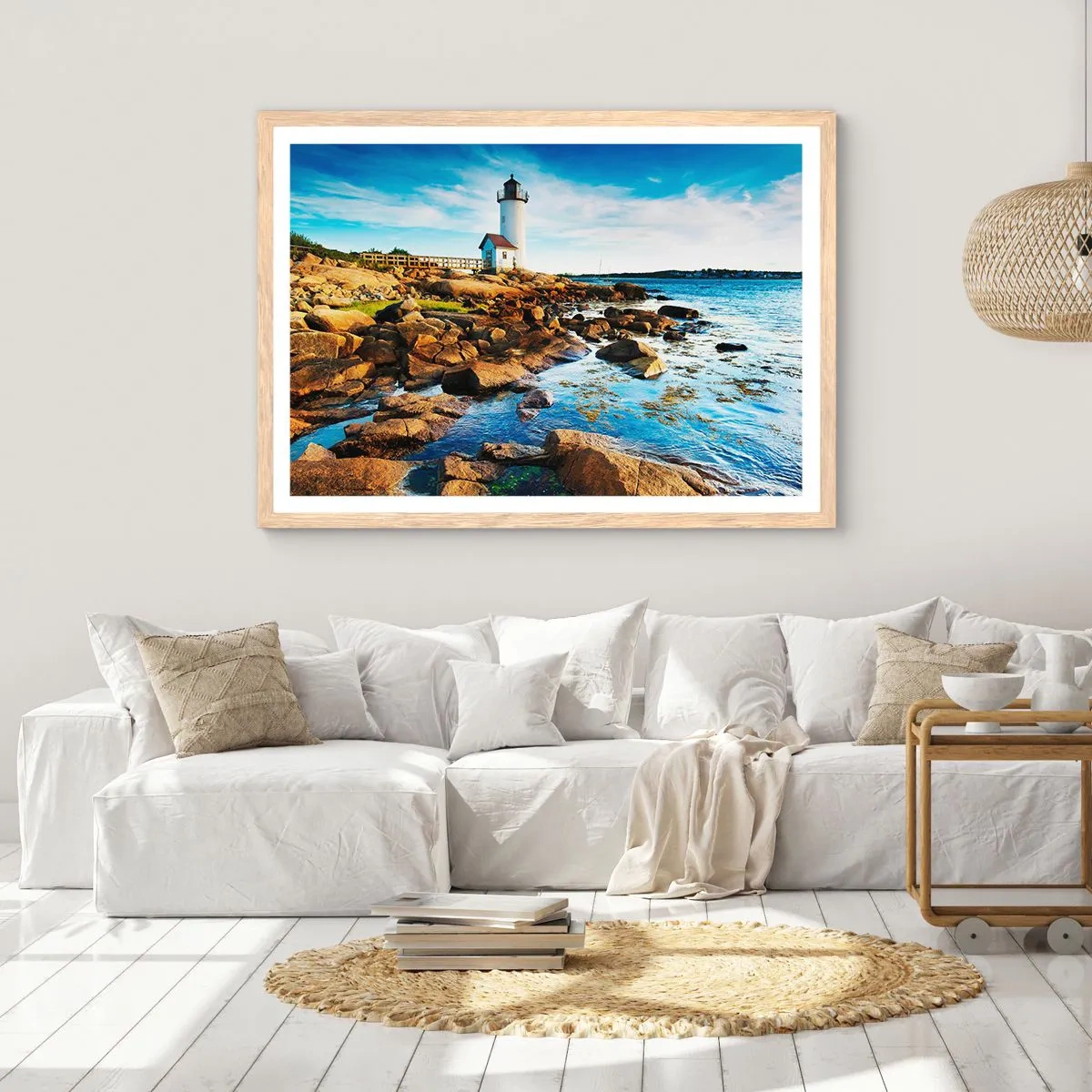 Póster en marco roble claro - Esperando vuestro regreso - 70x50 cm