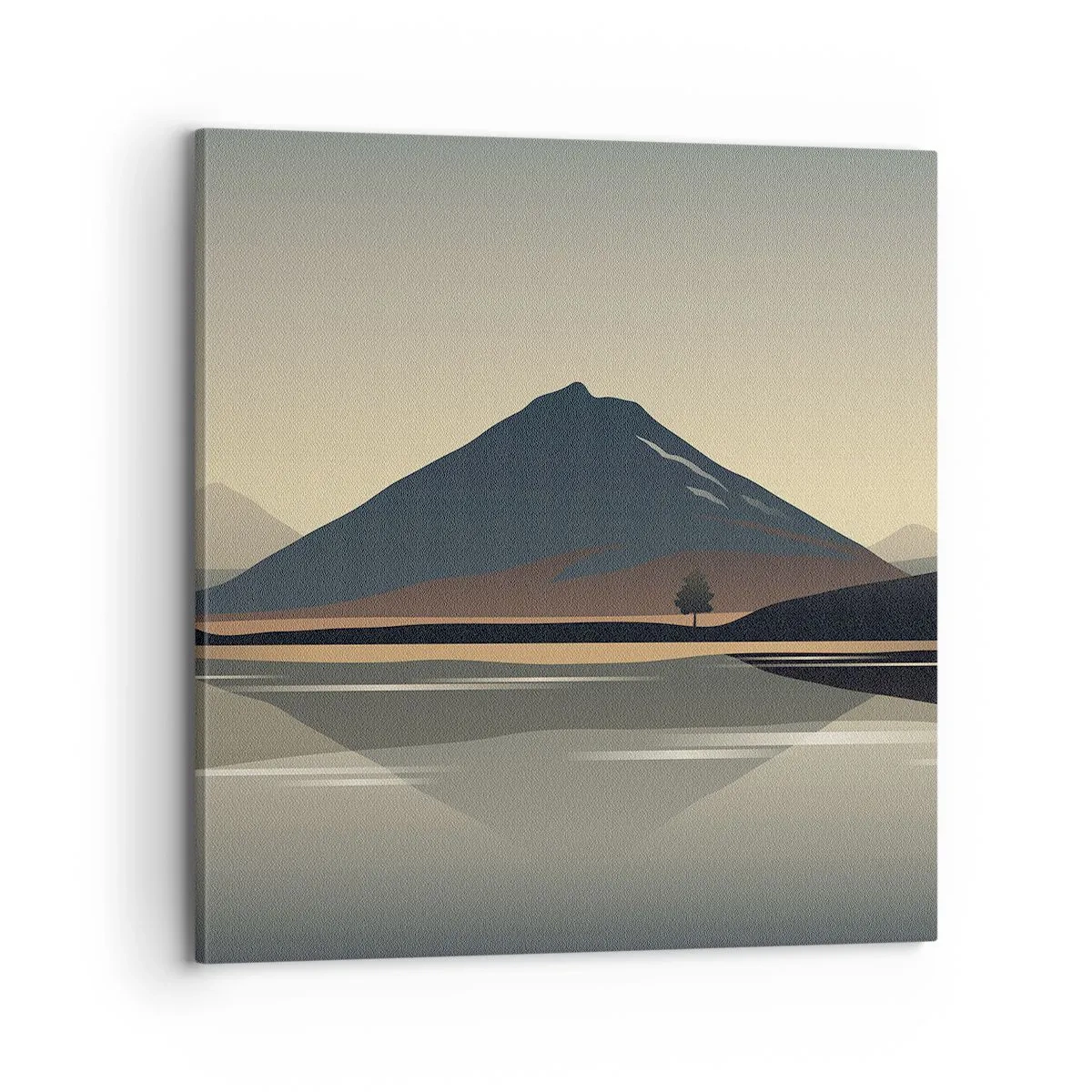 Cuadro sobre lienzo - Impresión de Imagen - Reflejo de espejo - 70x70 cm