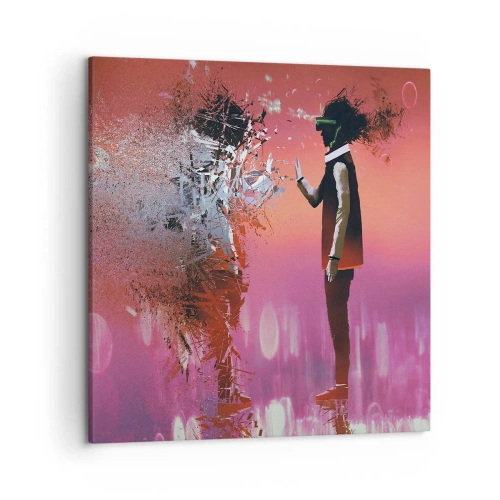 Cuadro sobre lienzo - Impresión de Imagen - ¿Es posible mirar dentro de uno mismo? - 50x50 cm