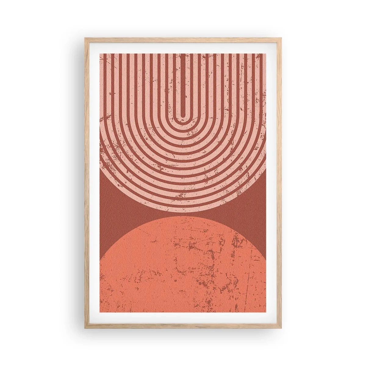 Póster en marco roble claro - Estrecha relación - 61x91 cm