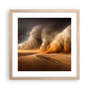 Póster en marco roble claro - Ira del desierto - 40x40 cm