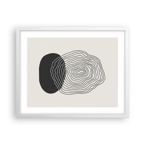 Póster en marco blanco - Persistencia y vibración - 50x40 cm