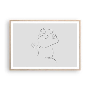 Póster en marco roble claro - Meandros de un sueño - 100x70 cm