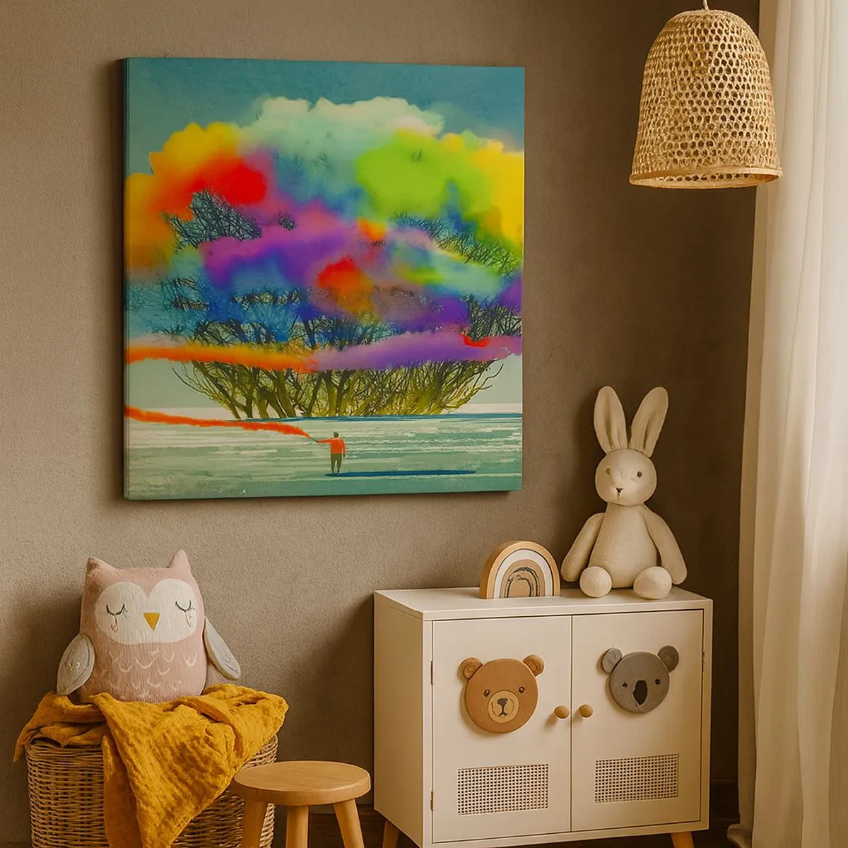 Cuadro sobre lienzo - Impresión de Imagen - Dale vida a este mundo - 30x30 cm