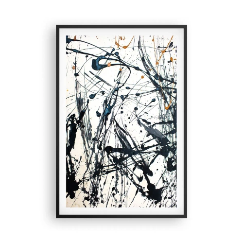 Póster en marco negro - Abstracción expresionista - 61x91 cm