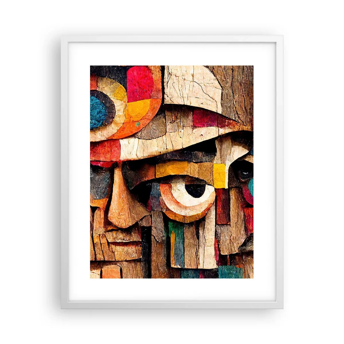 Póster en marco blanco - Te veo... - 40x50 cm