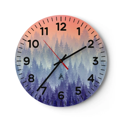 Reloj de pared - Reloj de vidrio - Alto, más alto, hasta el cielo - 40x40 cm