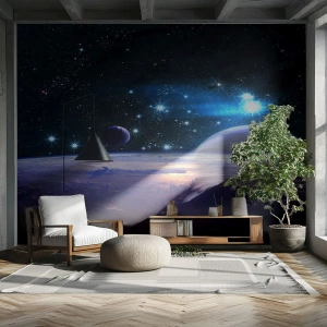 Fotomural Premium Canvas - ¿Sigues solo? - Cosmos, Planeta Tierra, Universo - 500x350 cm