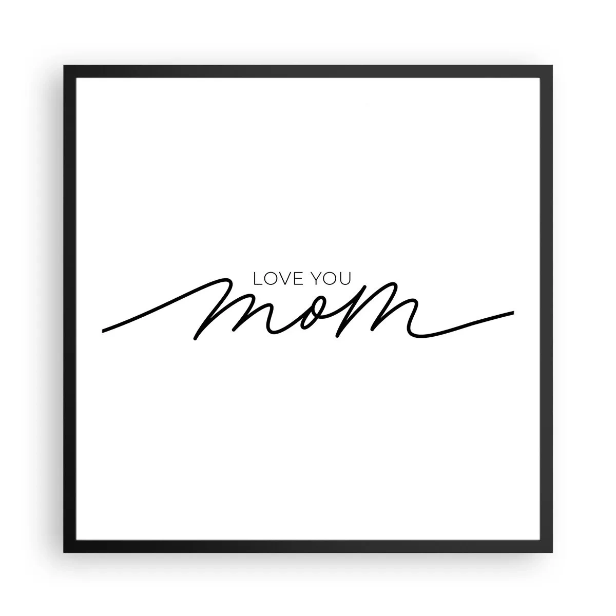 Póster en marco negro - Gran emoción - 60x60 cm