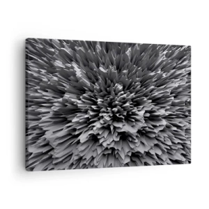 Cuadro sobre lienzo - Impresión de Imagen - Estructura abstracta en tonos de gris - 70x50cm - No puede ser más afilado - Decoración de pared moderna para salón y dormitorio ARTTOR