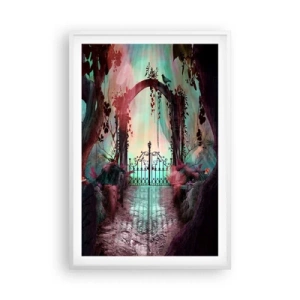 Póster en marco blanco - Jardín secreto - 61x91 cm
