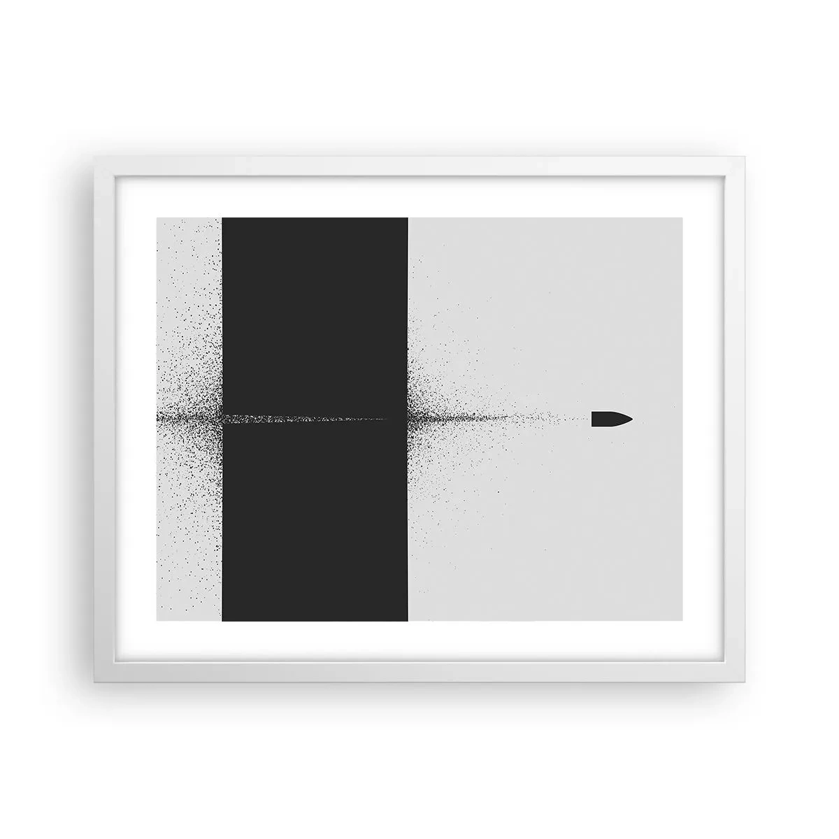 Póster en marco blanco - Directa al objetivo - 50x40 cm