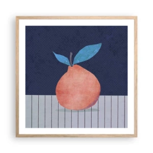 Póster en marco roble claro - Convexidad y plano - 60x60 cm