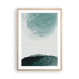 Póster en marco roble claro - Un encuentro con la niebla - 50x70 cm