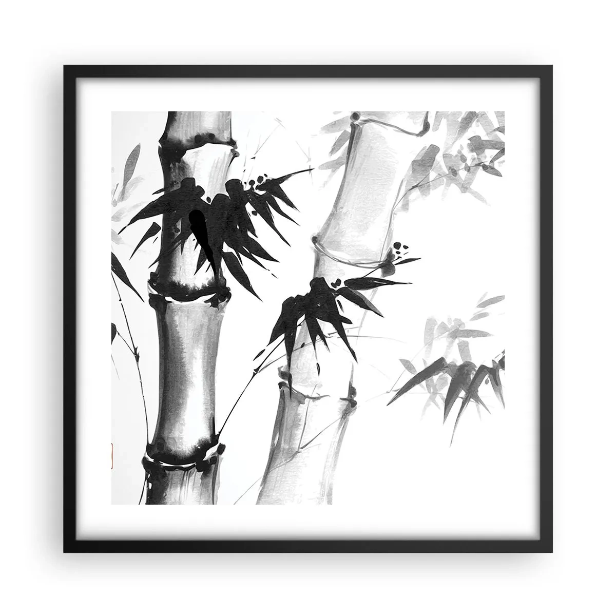 Póster en marco negro - Primer plano de Oriente - 50x50 cm